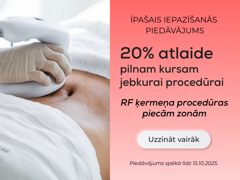 RF ķermeņa procedūras piecām zonām